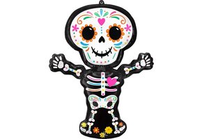 Anagram Folieballon Day Of The Dead Skeleton 86 X 66 Cm Wit