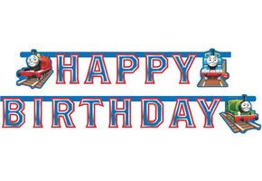 Kartonnen Thomas de Trein slinger/Banner - Trein - Cartoon - Thomas de trein - Kinderverjaardag - Feestje