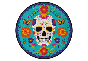 8 kleurrijke Day of the Dead papieren borden 23cm