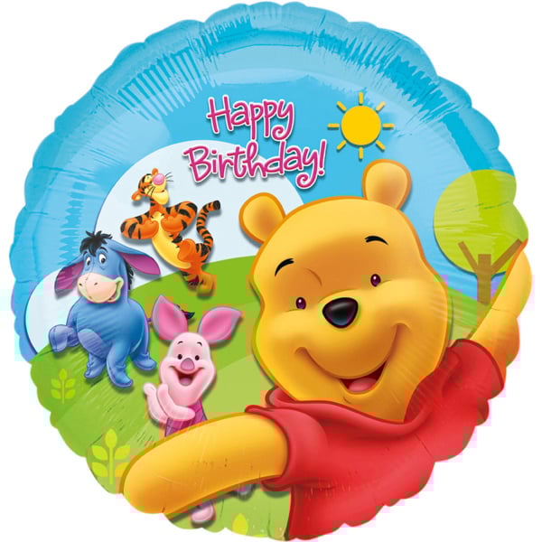 Pooh & Friends Sunny Verjaardag Folieballon 45 cm