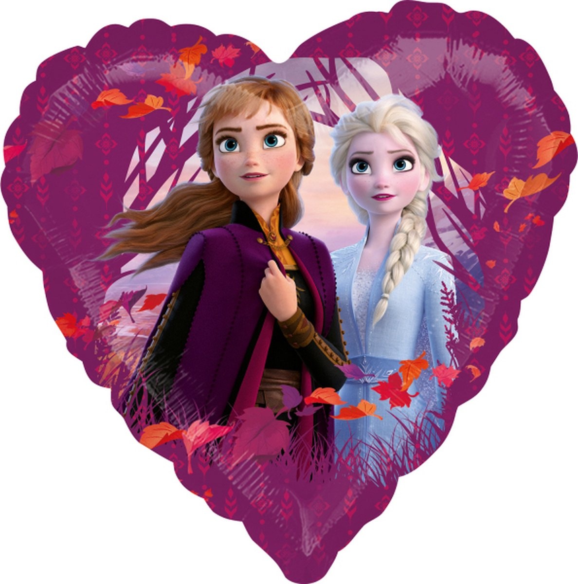 Disney Frozen - Elsa - Anna - Folie ballon - Helium Ballon - Hart - 43 Cm - Leeg