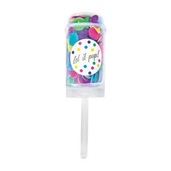 Party Popper Push Pop Papier Rond Multicolor