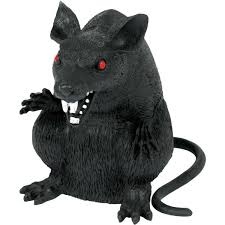 Amscan Halloween decoratie rat – 23 x 15 cm – zwart