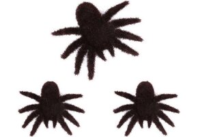 Amscan Decoratie spin Fuzzy 8 X 10 Cm Zwart 3 Stuks