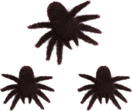 Amscan Decoratie spin Fuzzy 8 X 10 Cm Zwart 3 Stuks