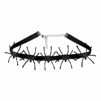 Kostuumaccessoire ketting Spider Black halloween