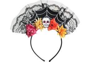 Amscan Haarband Dag Van De Doden Meisjes Zwart One-size