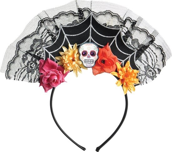 Amscan Haarband Dag Van De Doden Meisjes Zwart One-size