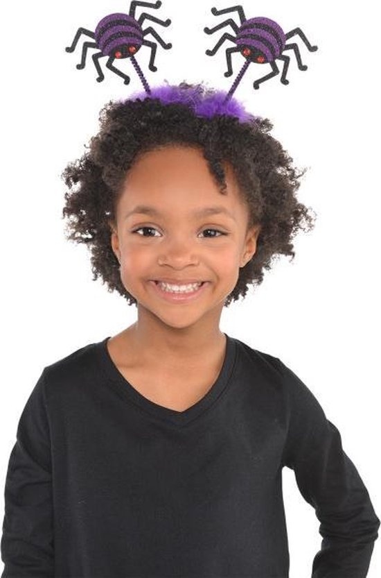 Amscan Haarband Spinnen Polyester Zwart/paars One-size