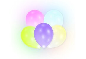 Amscan Ballonnen Led Gekleurd 27,5 Cm 12 Stuks