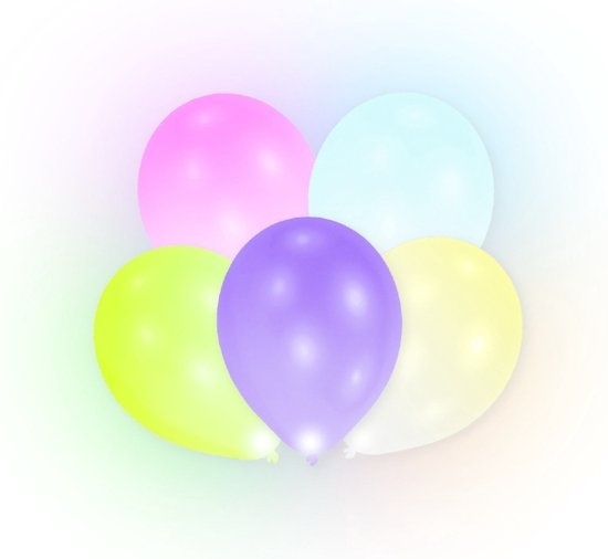 Amscan Ballonnen Led Gekleurd 27,5 Cm 12 Stuks