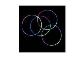 Glowstick Ketting Multi 60cm - set van  4 stuks