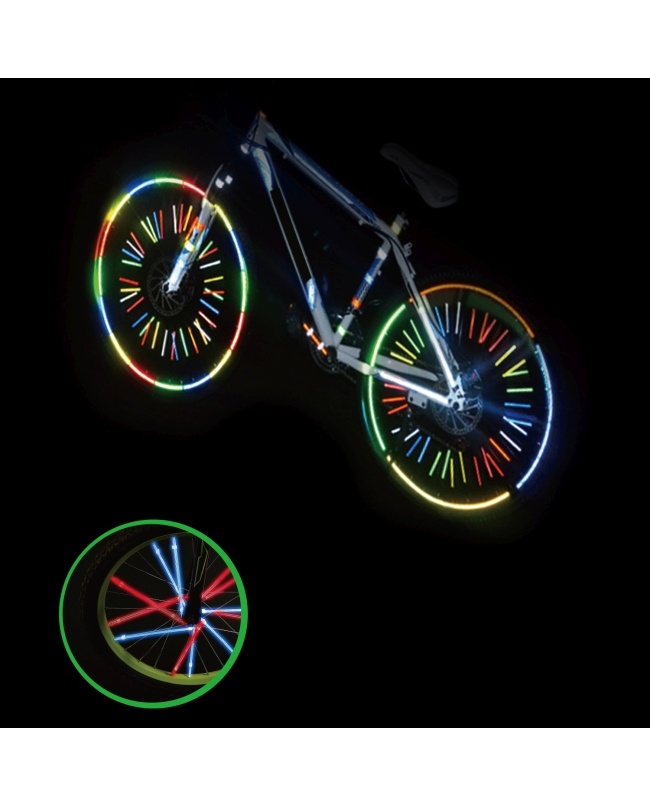 Glowstick voor fiets spaken - 16 stuks