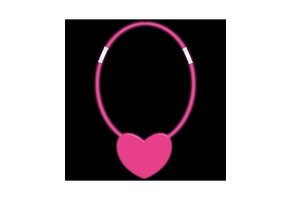 Glowstick ketting Hart roze