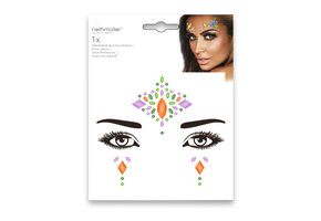 Plak strass steentjes voor gezicht - 1 set assorti uitgeleverd