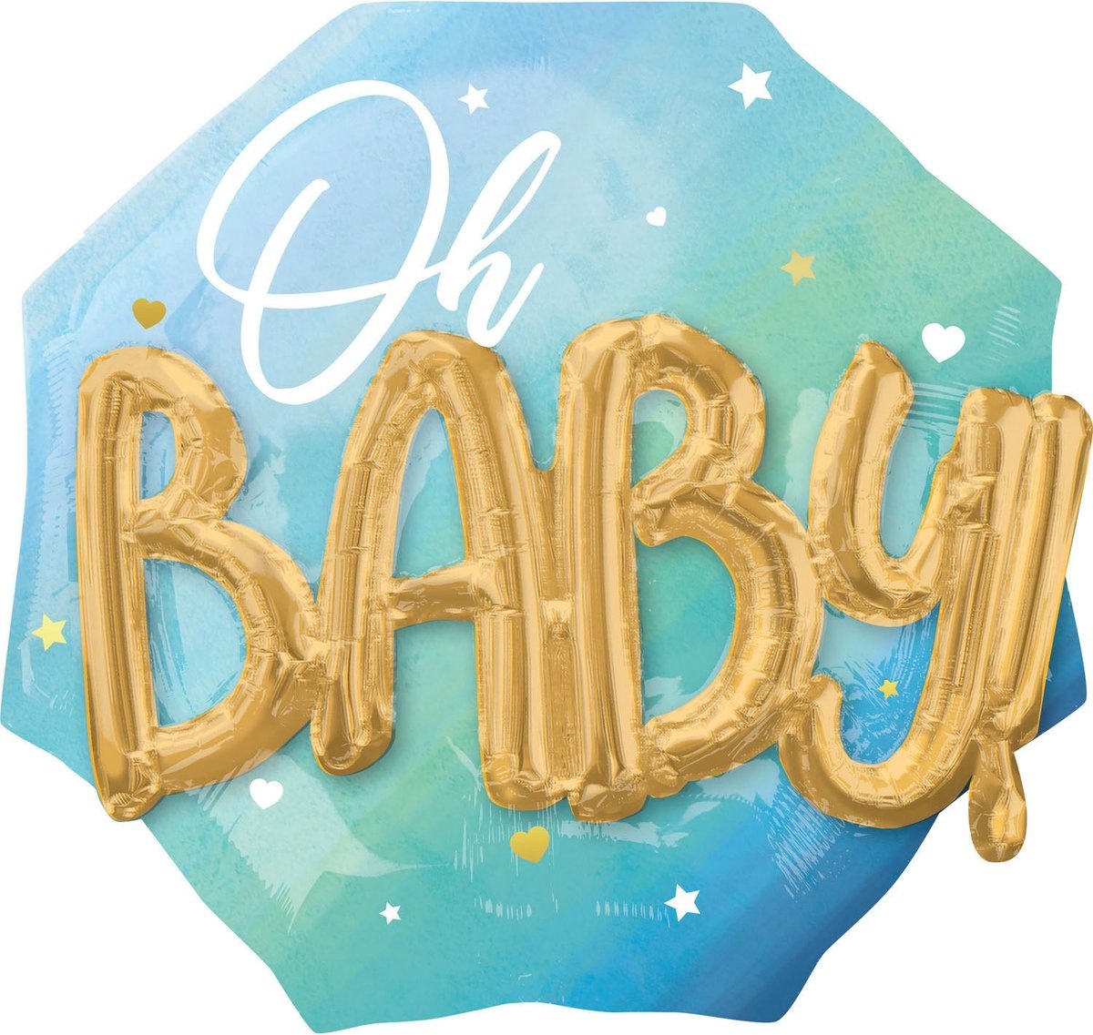 Folieballon Oh Baby Boy Blauw 76 cm