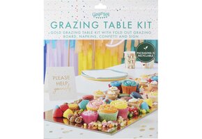 Grazing board Gold Presenteerbord incl. servetten, confetti en een kaart