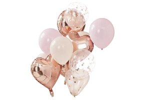 Ginger Ray Ballonnenset Blush en Rosegoud 12-delig