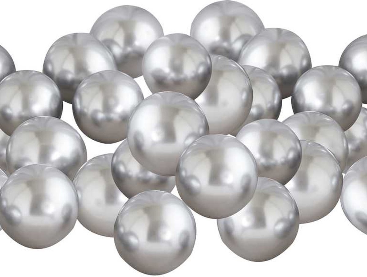 Ginger Ray - Ginger Ray - 40 Chrome Zilveren Ballonnen - 5 inch