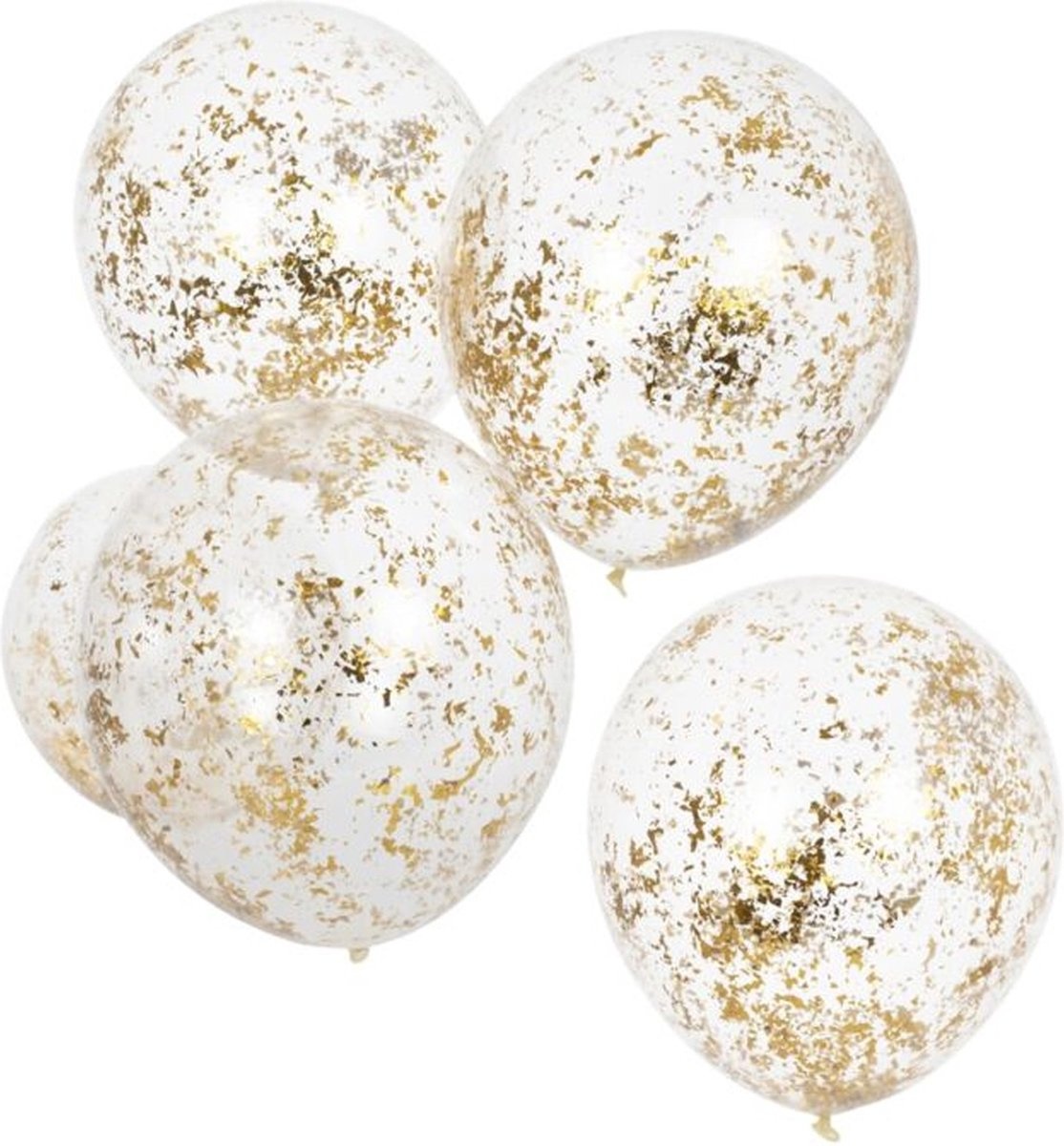 Ginger Ray Confetti Ballonnen Goud - Mix It Up - 5 stuks - 30 cm