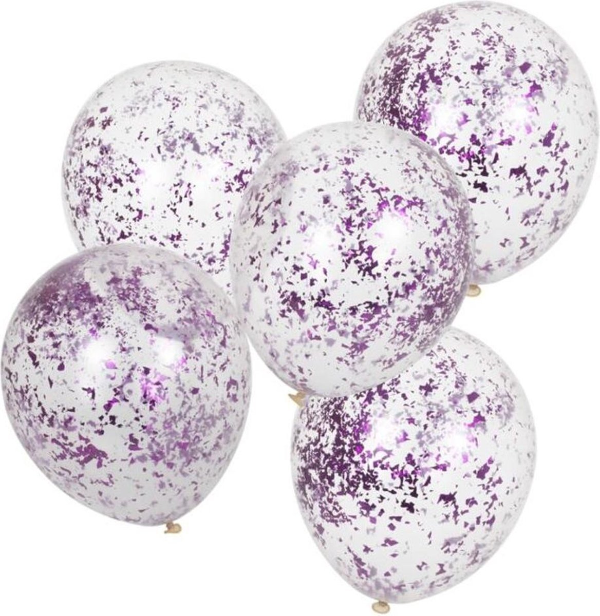 Ginger Ray Ballonnen Gescheurde Confetti Roze - 5 stuks