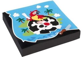 Amscan Servetten Piraten 20 Stuks 33 Cm Blauw