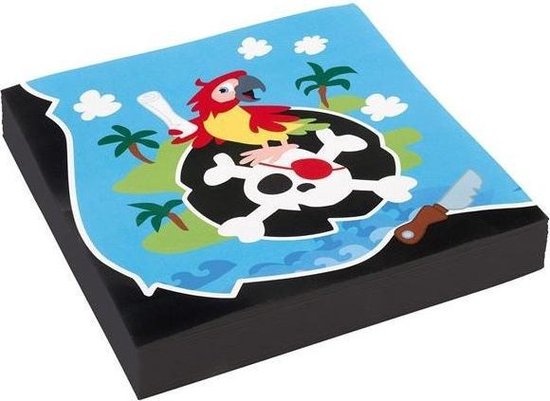 Amscan Servetten Piraten 20 Stuks 33 Cm Blauw