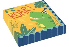 Amscan Servetten Dino 33 X 33 Cm 16 Stuks