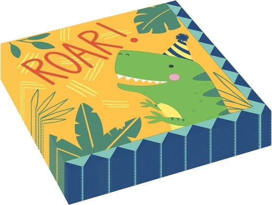 Amscan Servetten Dino 33 X 33 Cm 16 Stuks