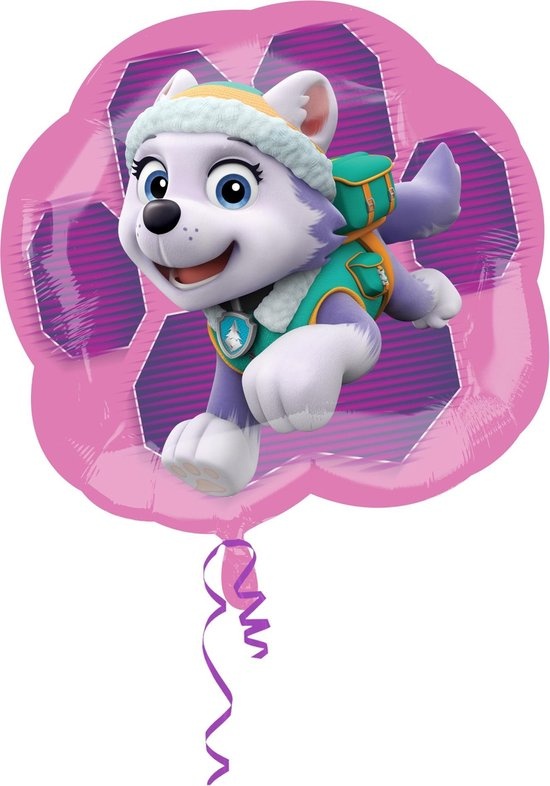 PAW Patrol - XL Ballon - Folie - Skye & Everest - 63 x 58cm - Roze - 1 stuks
