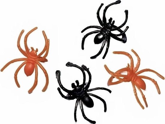 Amscan Spinnen Rings 4,5 X 2 Cm Zwart/oranje 30-delig