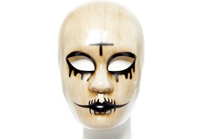 Amscan Verkleedmasker The Purge Pvc Wit/zwart One-size