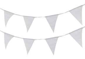 Decoratie huwelijk - Ginger Ray - Beautiful Botanics vlaggenlijn - wit 5 meter