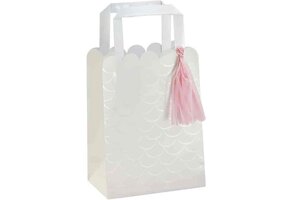 Partytasjes Zeemeermin Schubben Iridescent - 5 stuks