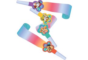 Paw Patrol party thema roltongen/toeters 8x stuks - Feestartikelen/versiering