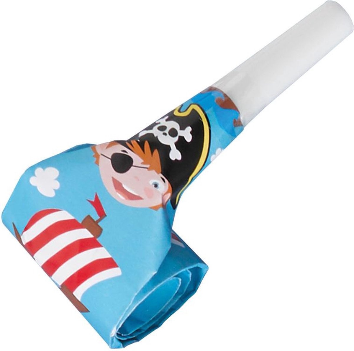 Piraat party thema roltongen/toeters 8x stuks - Feestartikelen/versiering