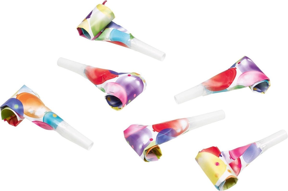 Amscan Roltongen Balloons Junior 30 Cm Papier Wit 8 Stuks