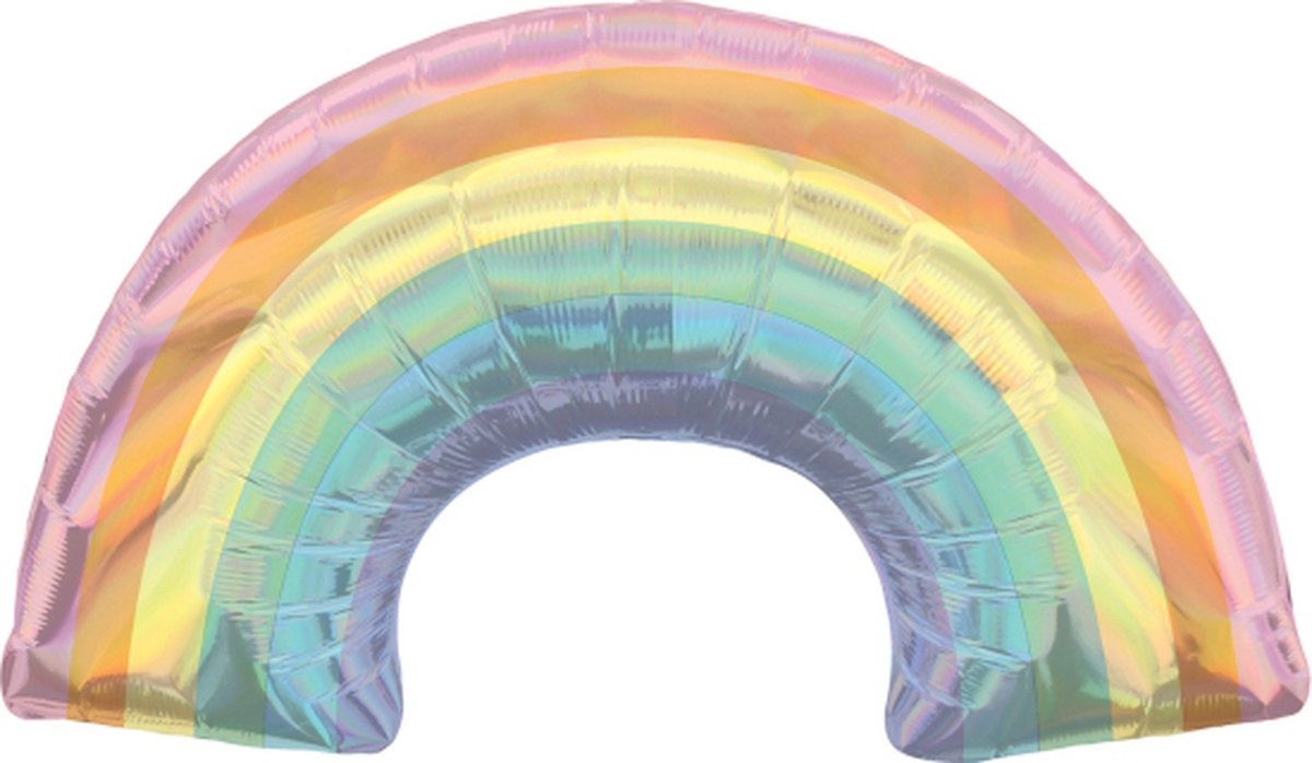 Folieballon Iriserende Pastel Regenboog 86x48cm