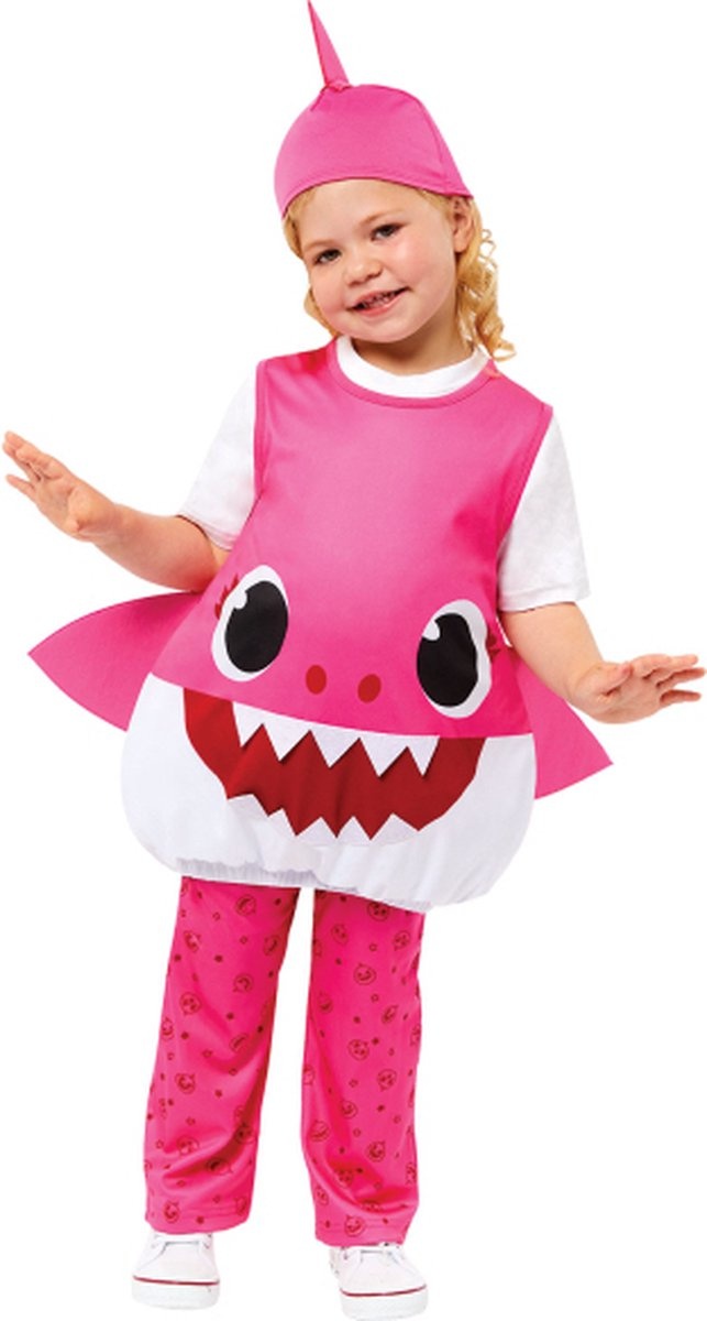 Baby Shark Mommy shark kostuum roze maat 3-4 jaar