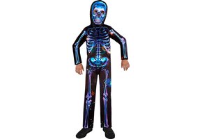 Amscan Kinderkostuum Neon Skelton Boy Jongens Neon/zwart Maat 4-6 Jaar