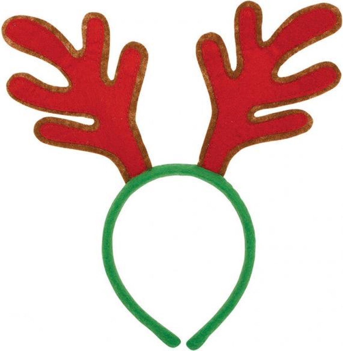 Amscan Diadeem Rendier Vilt Groen/rood One-size