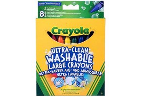 Crayola - Extra Grote Afwasbare Wasco's - 8 Stuks