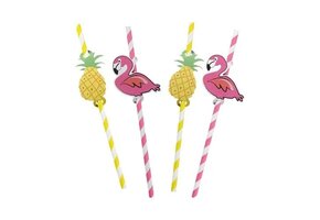 10 papieren rietjes Tropical party