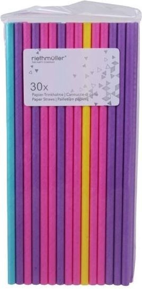 Amscan Rietjes Multikleur Papier 30 Stuks