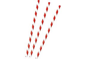 Picknick Rietjes Papier 19,7cm 12st