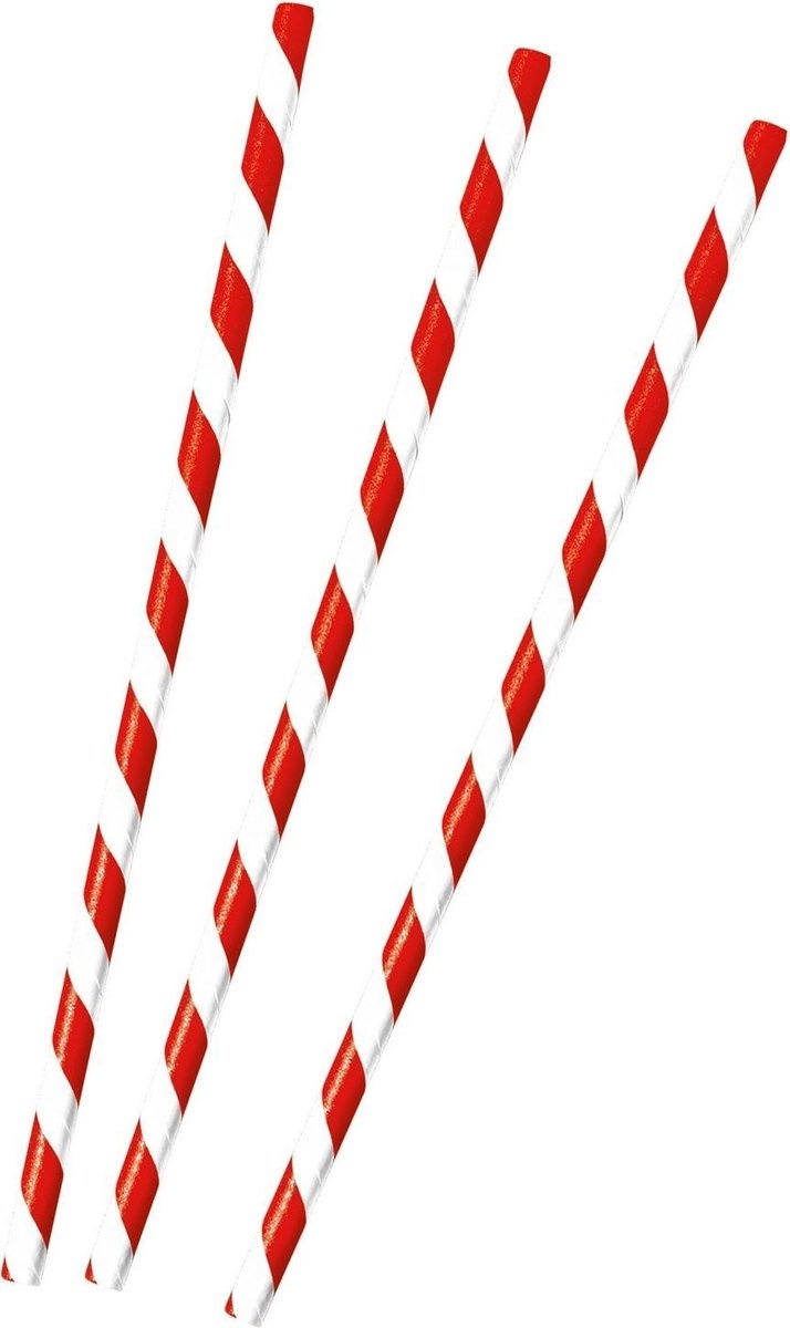 Picknick Rietjes Papier 19,7cm 12st