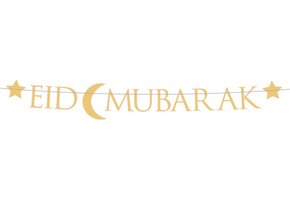 Eid Mubarak Letterslinger Goud 220x15cm
