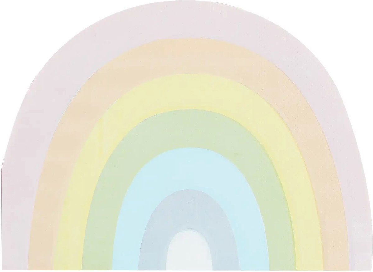 Ginger Ray Pastel servetten regenboog - 16 servetten
