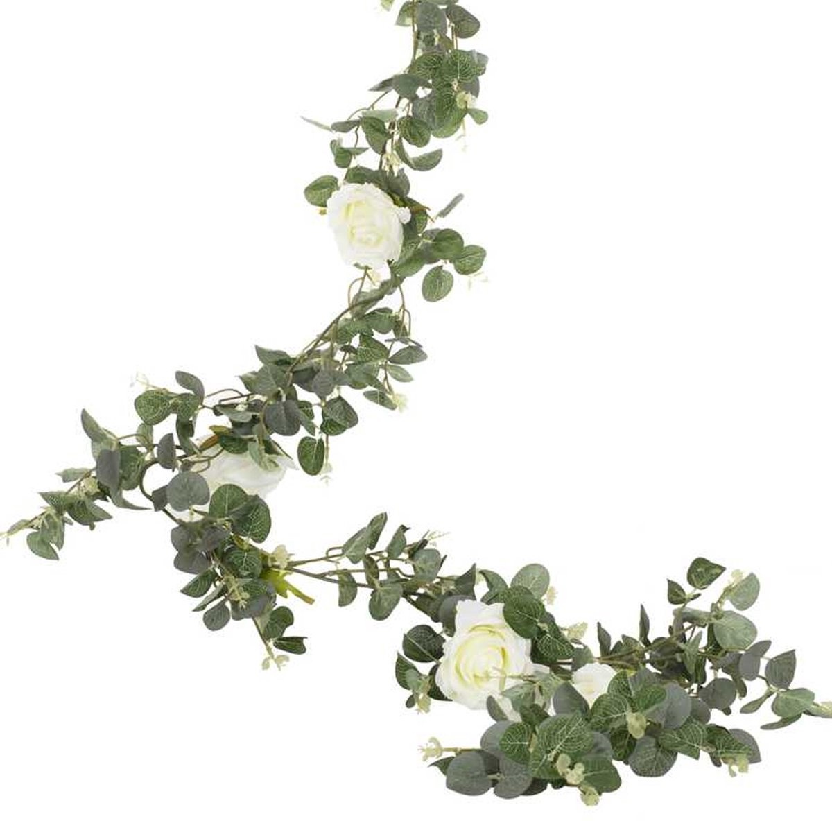 Ginger Ray - Ginger Ray - Botanical Wedding - Slinger Eucalyptus 2 meter met witte bloemen