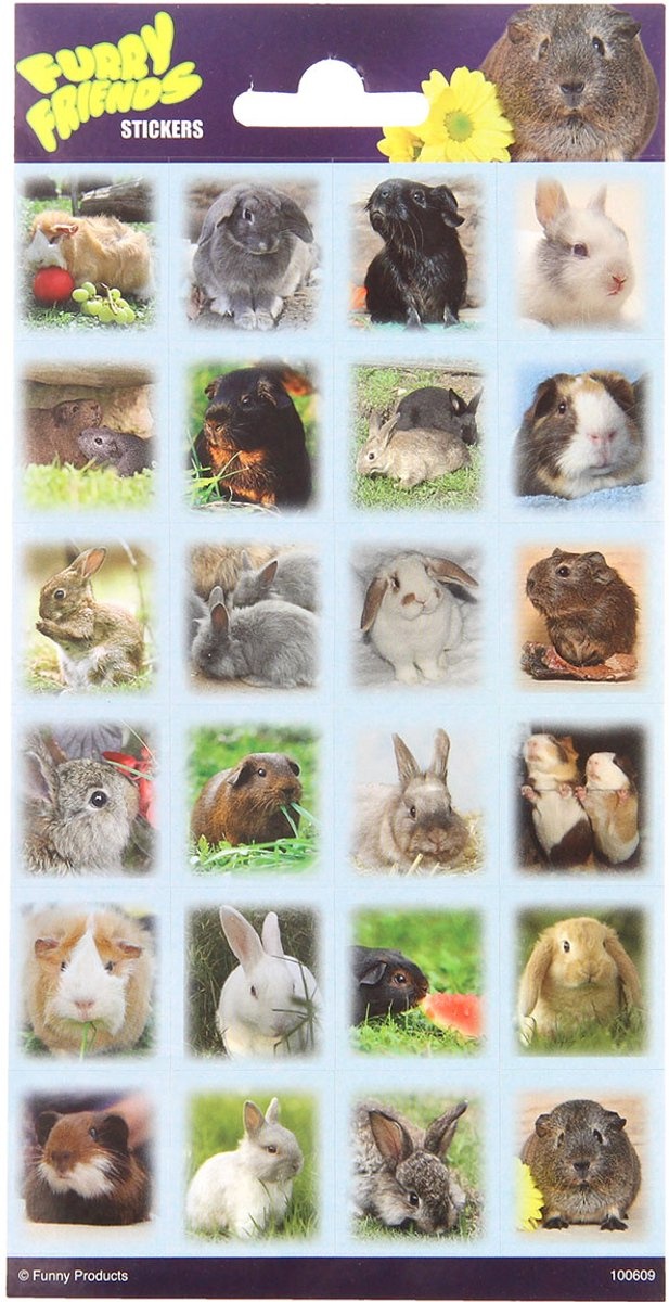 Haza Original Stickerset Furry Friends 24-delig